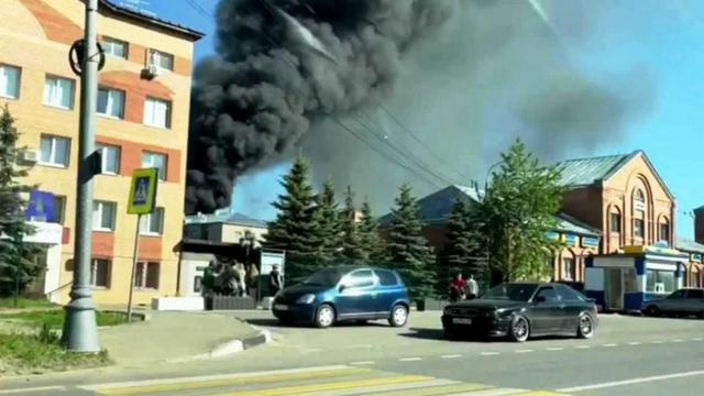 Под Москвой горел завод, на котором производится военная оптика