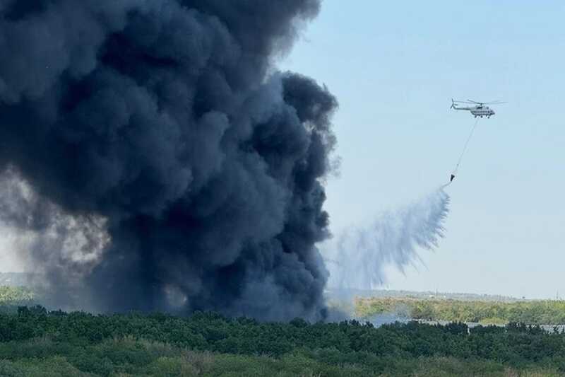 Из-за большого пожара в Ростове полиция заблокировала улицы