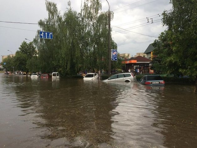 Луцк пережил страшный ливень: затопленные улицы и вырванные с корнем деревья