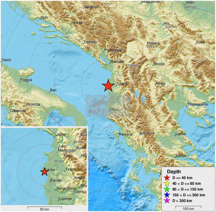 В Албании произошло самое сильное за 30 лет землетрясение